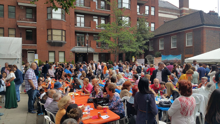 Armenian festival on Iverna Gardens in London