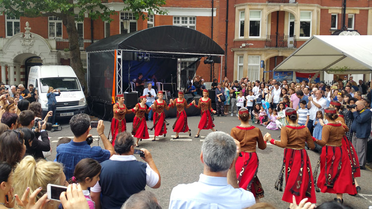 Traditional dancing at London Armenian Street Festival