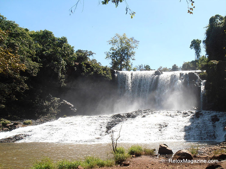 Chrey Thom natural waterfall in Mondulkiri province, Cambodia