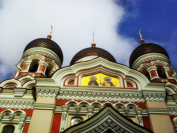 The stunning exterior of Alexander Nevsky Russian Cathedral in Tallinn