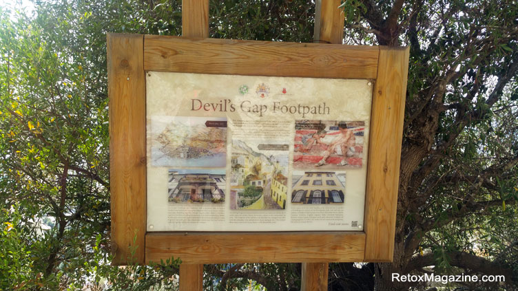 Devil's Gap Footpath information board, Gibraltar