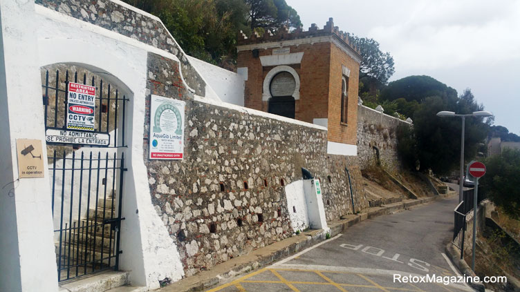 A historical building photographed near the Moorish Castle in Gibraltar