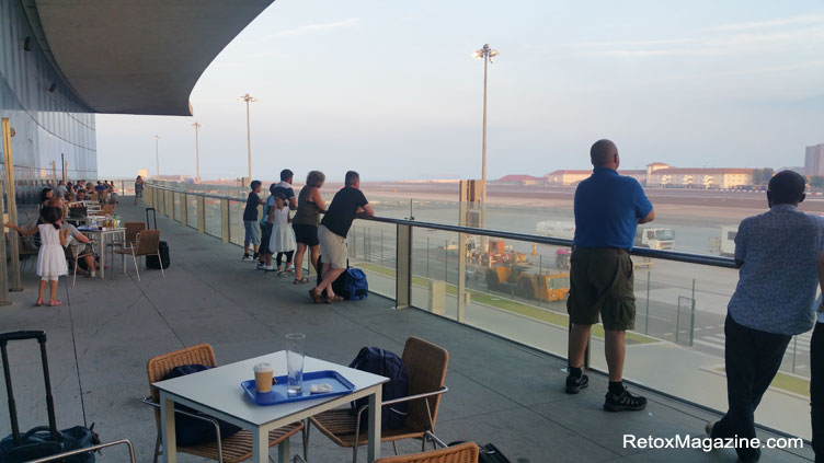 The landside viewing terrace, Gibraltar International Airport