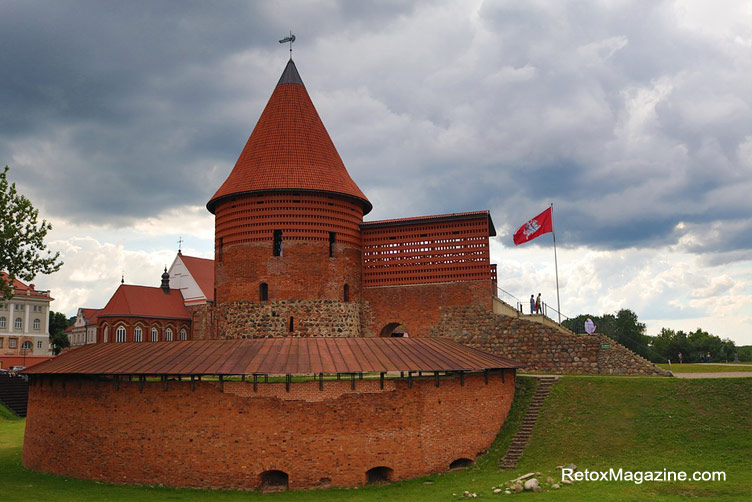 The medieval Kaunas Castle in the old town of the city of Kaunas in Lithuania