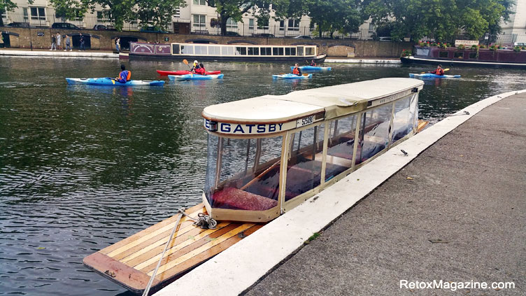 A 1930's punt spotted on Little Venice in London