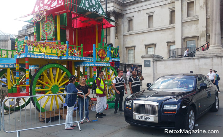 Rathayatra London luxury car ready to to transport Deity