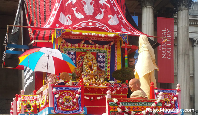 Rathayatra London Deity at Trafalgar Square