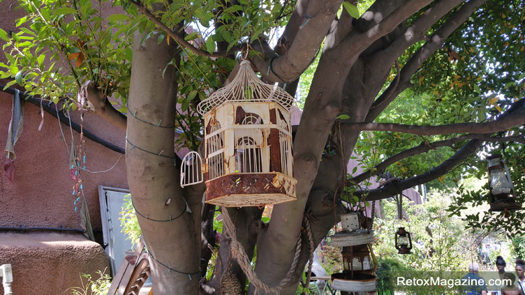 Vintage bird cage in a tree on The Regent's Canal