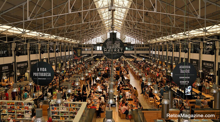 Time Out Lisbon Food Hall full of people