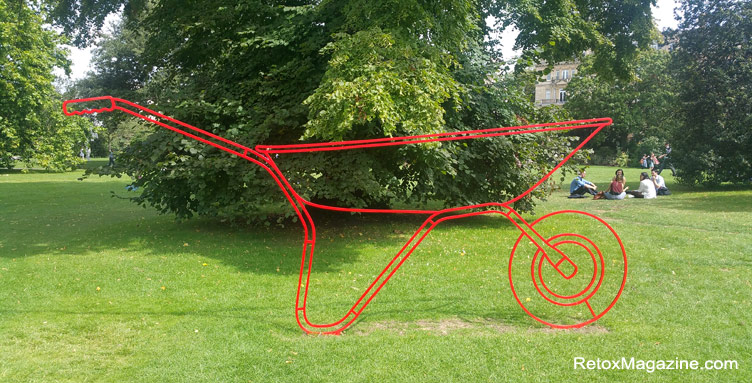 Michael Craig-Martin, Wheelbarrow, Frieze Sculpture