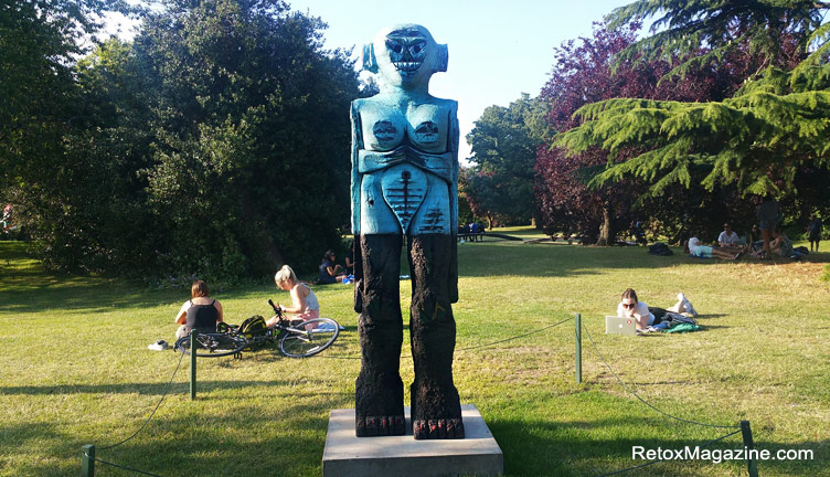 Sculpture by Huma Bhabha exhibited in The Regent's Park