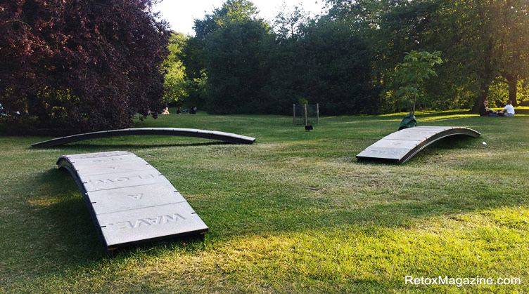 Sculpture by Ivan Argote exhibited in The Regent's Park