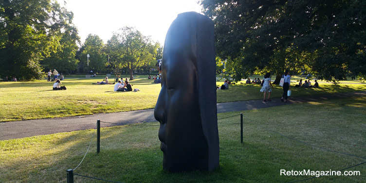 Sculpture by Jaume Plensa exhibited in The Regent's Park