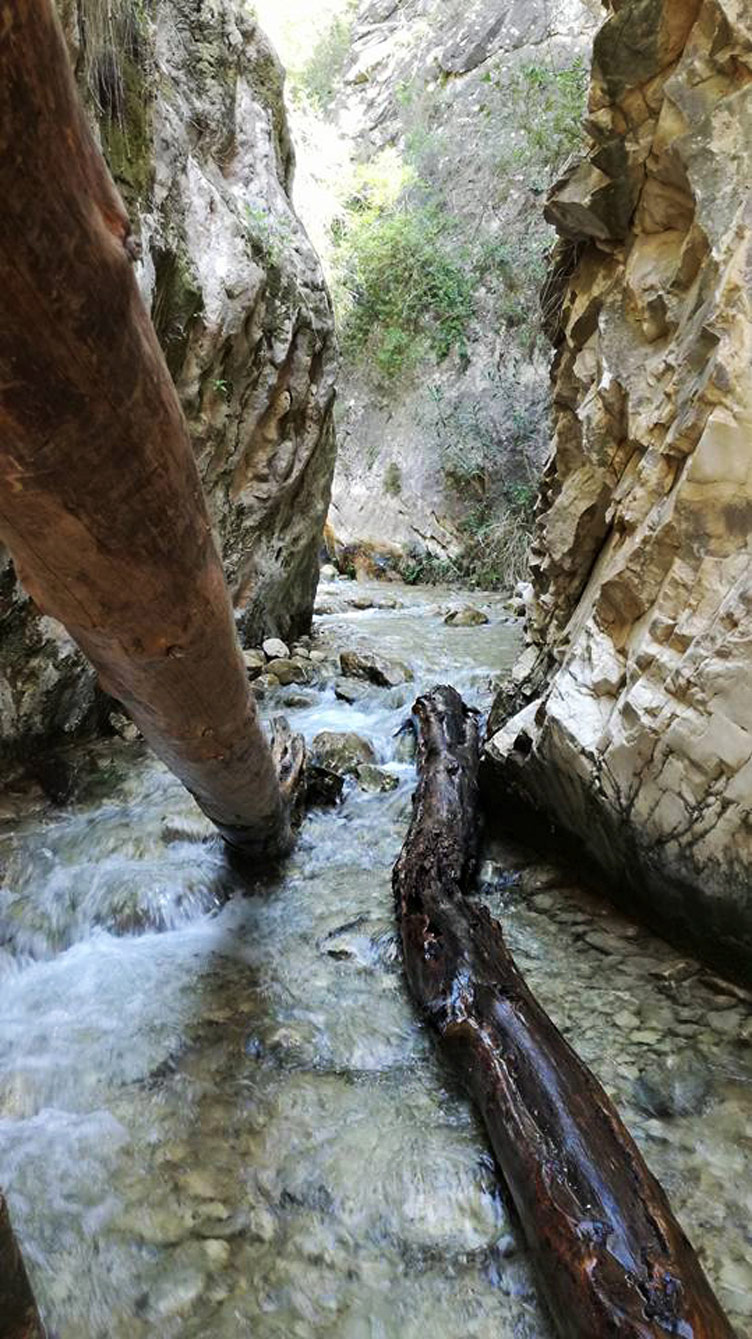 The stream and the rocks of Rio Chillar in Nerja, Spain