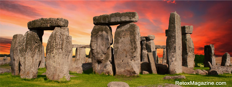 Stone Circle prehistoric monument at Stonehenge in England