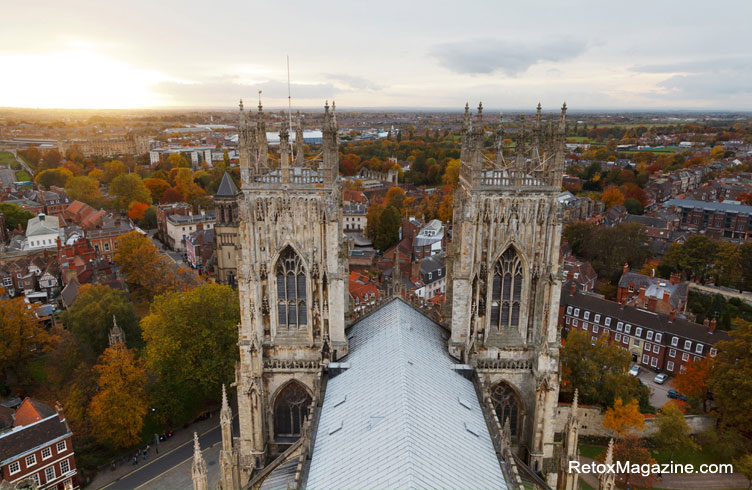 Western towers of  York Minster, England